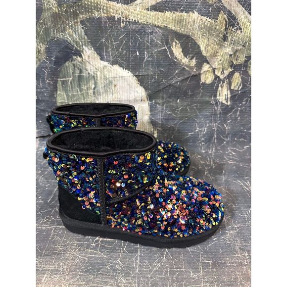 New UGG Classic Short Stellar Sequin Size Us 6 - Picture 6 of 9
